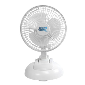 Seasons Comfort 6-In. 2-in-1 Tabletop and Clip-on Portable Fan, FTC6, White