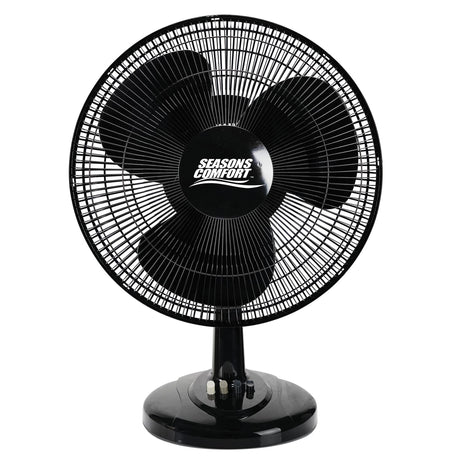 Seasons Comfort 16-In. 3-Speed Oscillating Table Fan, FTT16, Black