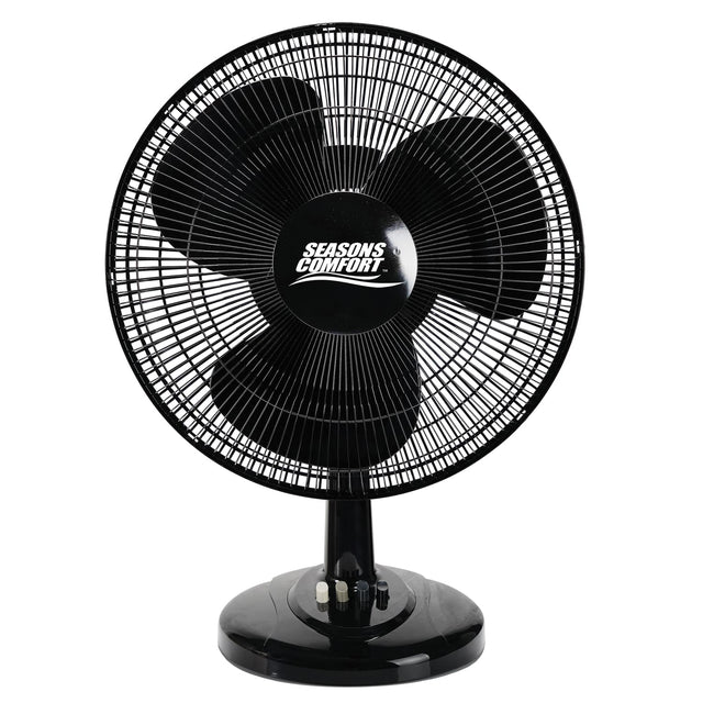 Seasons Comfort 16-In. 3-Speed Oscillating Table Fan, FTT16, Black