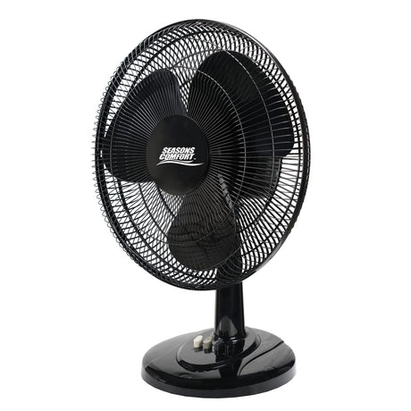 Seasons Comfort 16-In. 3-Speed Oscillating Table Fan, FTT16, Black