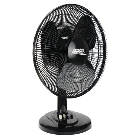 Seasons Comfort 16-In. 3-Speed Oscillating Table Fan, FTT16, Black