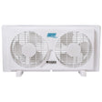 Seasons Comfort 9-In. 2-Speed Reversible Twin Window Fan, FWT9, White