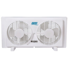 Seasons Comfort 9-In. 2-Speed Reversible Twin Window Fan, FWT9, White