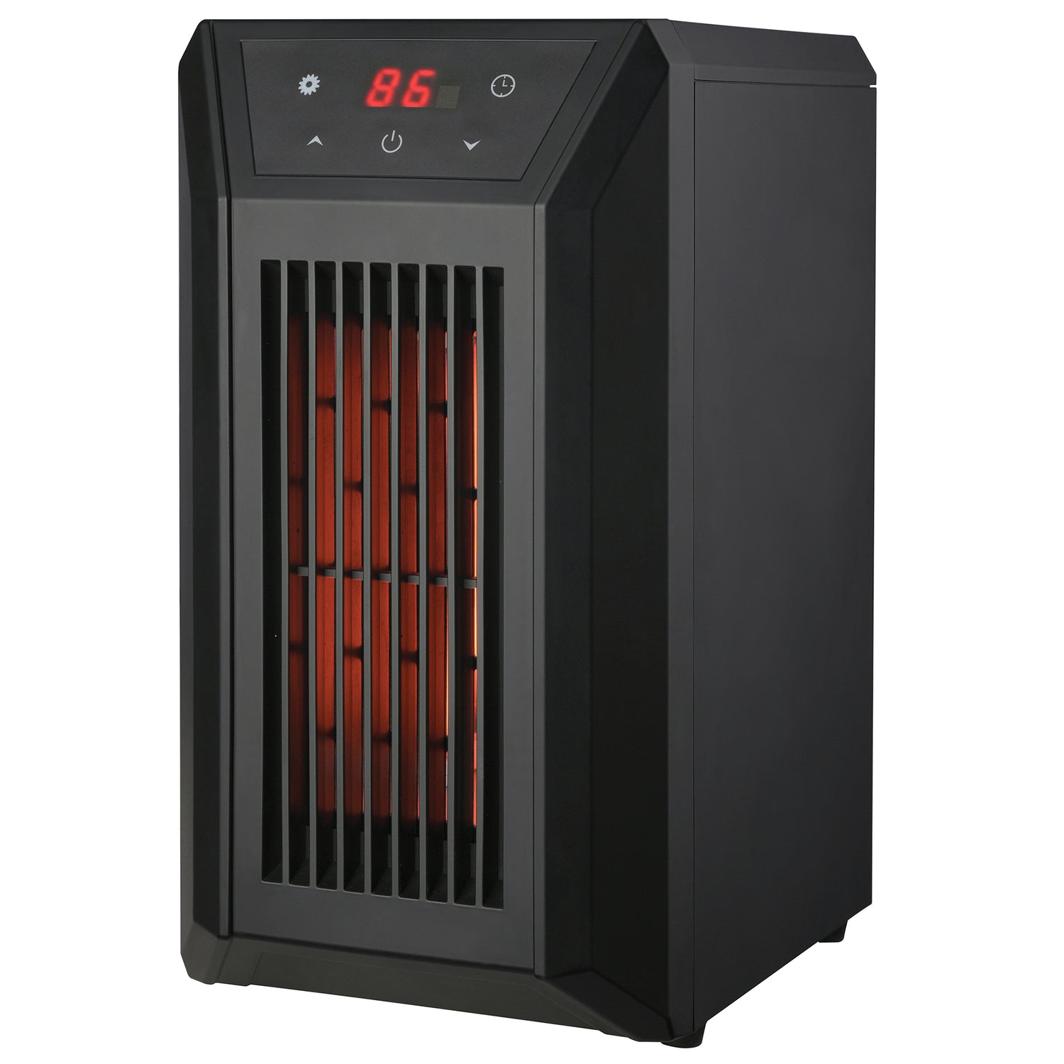 Comfort Glow QDE1250 1500-Watt-Max Tabletop Infrared Quartz Heater with Thermostat and Remote, Black