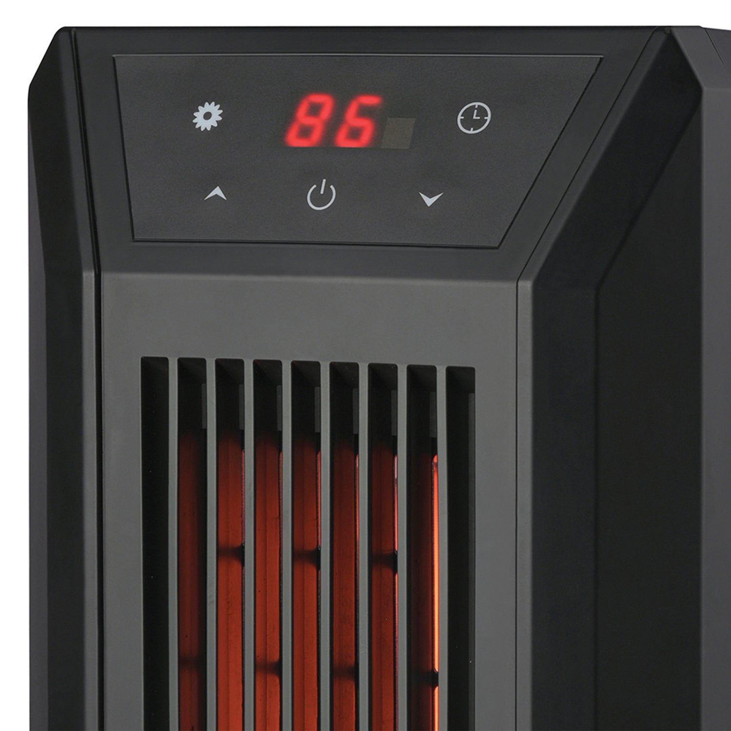 Comfort Glow QDE1250 1500-Watt-Max Tabletop Infrared Quartz Heater with Thermostat and Remote, Black