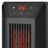 Comfort Glow QDE1250 1500-Watt-Max Tabletop Infrared Quartz Heater with Thermostat and Remote, Black