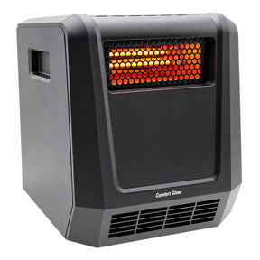 Comfort Glow Portable Electric Forced-Air Infrared Quartz Heater, 1500/750/ECO, 5120 BTUs, 4 Elements, Safety Features, Timer, Remote, 6-Ft. Cord