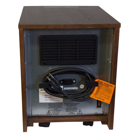 Comfort Glow Portable Electric Cabinet Forced-Air Infrared Quartz Heater, 1500/750/ECO, 5120 BTUs, 6 Elements, LED Display, Remote, 6-Ft. Cord