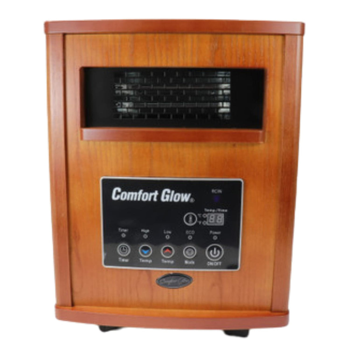 Comfort Glow Portable Electric Cabinet Forced-Air Infrared Quartz Heater, 1500/750/ECO, 5120 BTUs, 8 Elements, LED Display, Remote, 6-Ft. Cord