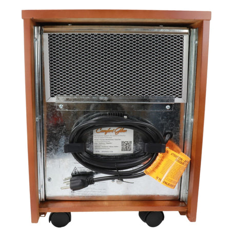 Comfort Glow Portable Electric Cabinet Forced-Air Infrared Quartz Heater, 1500/750/ECO, 5120 BTUs, 8 Elements, LED Display, Remote, 6-Ft. Cord