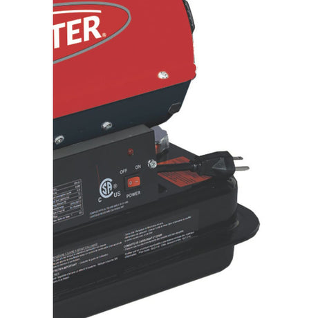 Reddy Heater Portable Forced-Air Kerosene/Multi-Fuel Heater, 50000 BTUs, 175 CFM, 5-Gallon Tank, Electronic Start, Aux Outlet, Safety Features