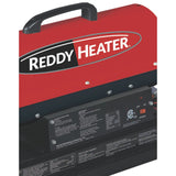 Reddy Heater Portable Forced-Air Kerosene/Multi-Fuel Heater, 50000 BTUs, 175 CFM, 5-Gallon Tank, Electronic Start, Aux Outlet, Safety Features