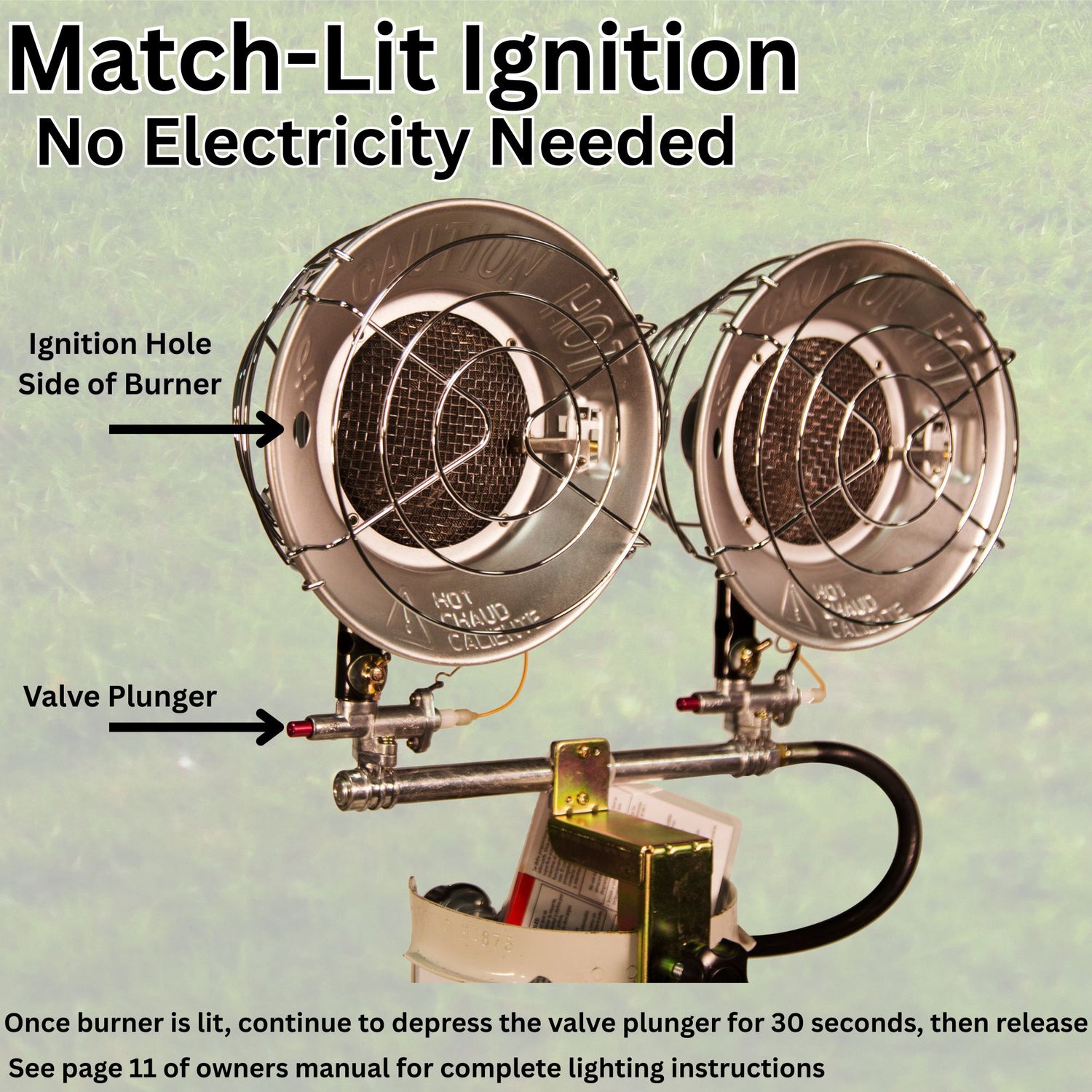 Comfort Gear 30000-BTU Double Tank-Top Outdoor Portable Propane Heater, TT-30CSA