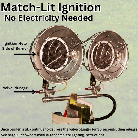 Comfort Gear 30000-BTU Double Tank-Top Outdoor Portable Propane Heater, TT-30CSA