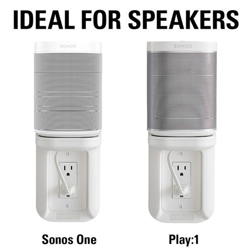 SANUS WSOS1-W1 Sonos One/One SL/ PLAY:1 Speakers Outlet Shelf White