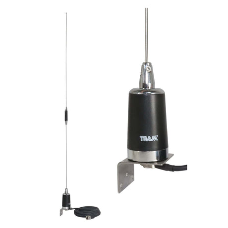 Tram Pre-Tuned 144MHz–148MHz VHF/430MHz–450MHz UHF Dual-Band Amateur Trunk or Hole Mount Antenna Kit with PL-259 Connector