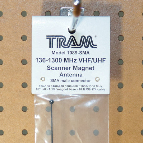 Tram Scanner Mini-Magnet Antenna VHF/UHF/800-MHz to 1300-MHz with SMA-Male Connector