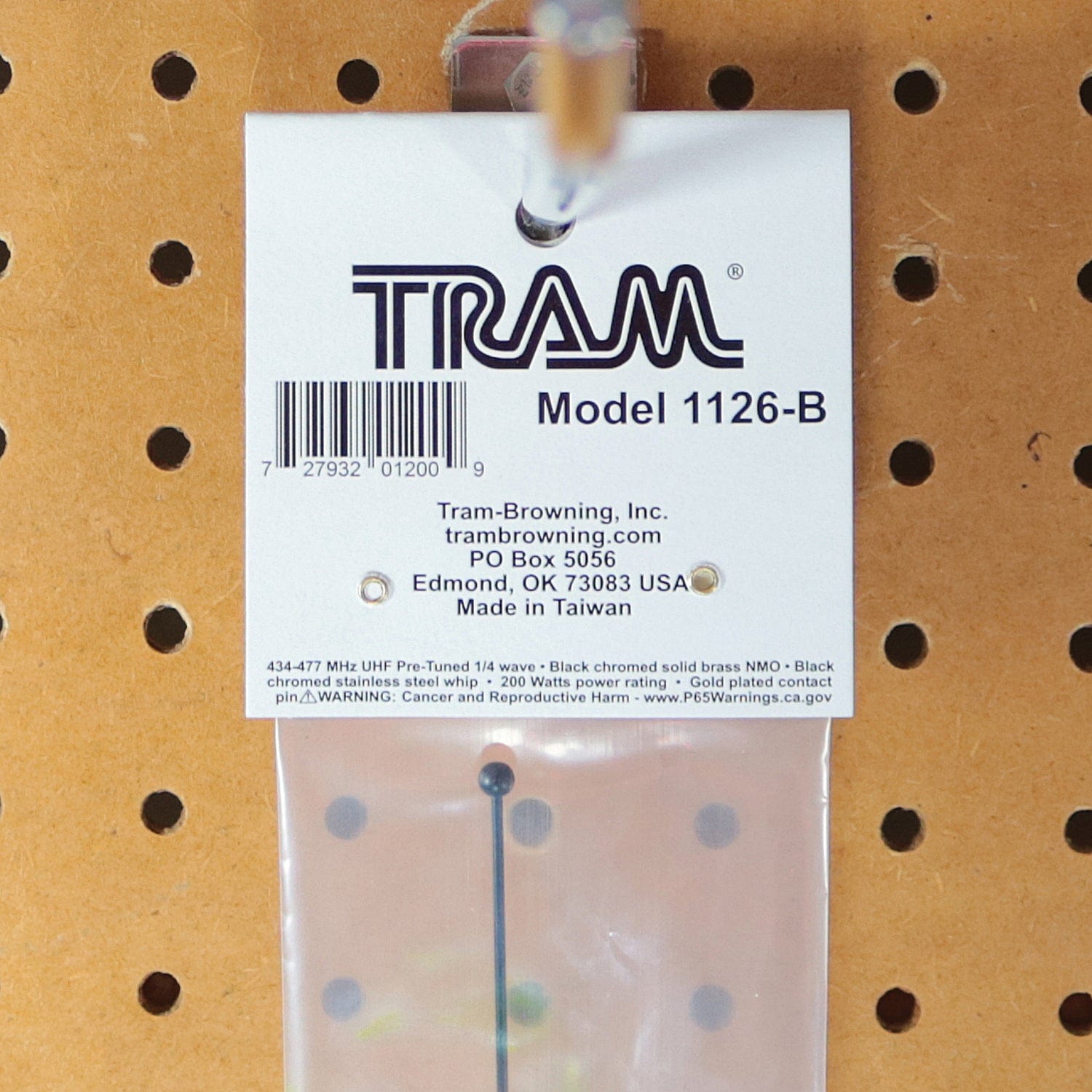 Tram 200-Watt Pretuned 410 MHz to 490 MHz Black-Nut-Type Quarter-Wave Antenna with NMO Mounting