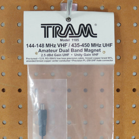 Tram 100-Watt Pretuned Dual-Band 144 MHz to 148MHz VHF/435 MHz to 450 MHz UHF Amateur Radio Antenna Kit with Magnet Mount and Cable