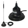 Tram 144 to 148 MHz VHF/440 to 450 MHz UHF Amateur Dual-Band Pre-Tuned 4-In. Magnet Antenna Kit with Rubber Boot