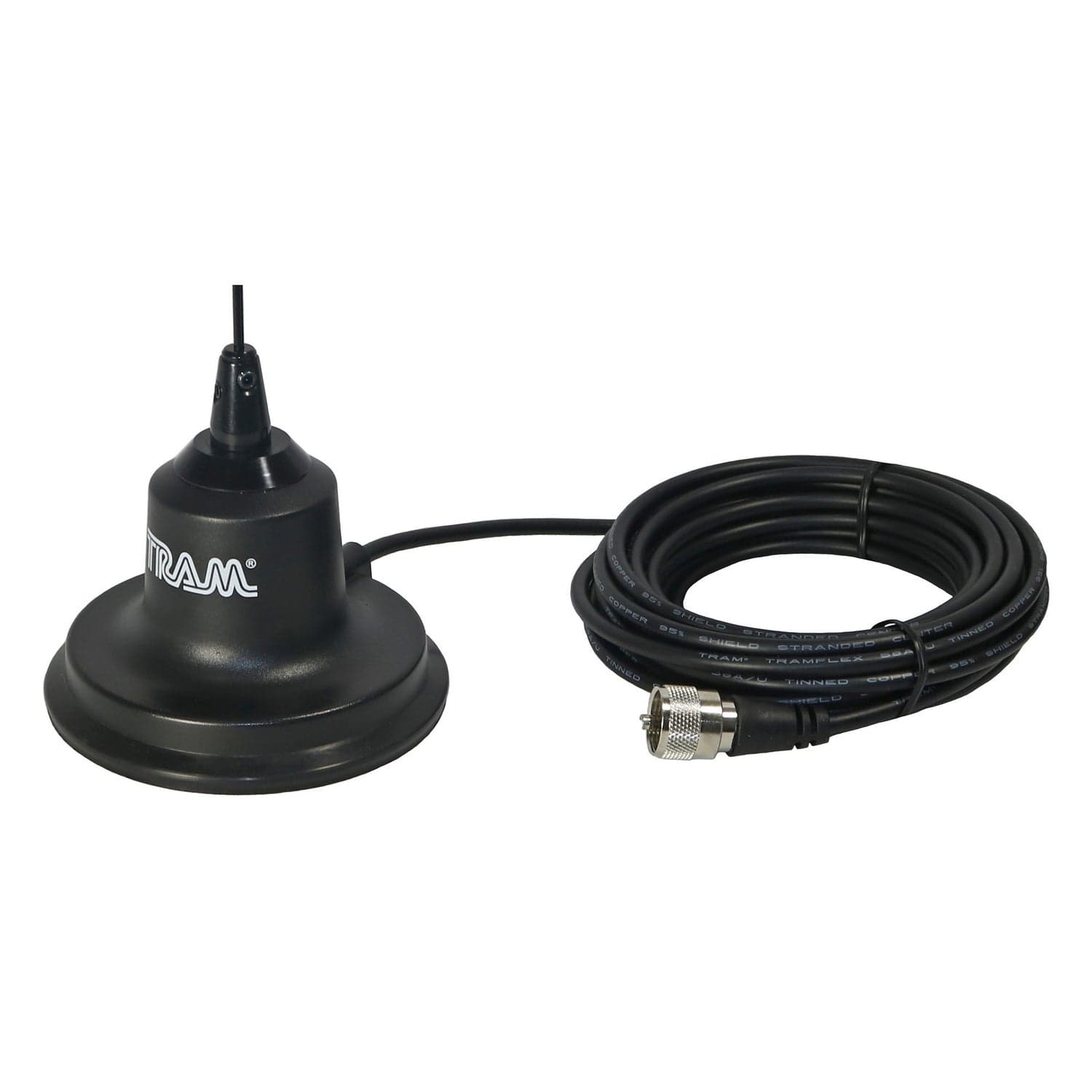 Tram 144 to 148 MHz VHF/440 to 450 MHz UHF Amateur Dual-Band Pre-Tuned 4-In. Magnet Antenna Kit with Rubber Boot