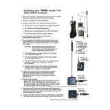 Tram 50-Watt Pretuned Dual-Band 144 MHz to 148 MHz VHF/440 MHz to 450 MHz UHF Amateur Radio Antenna Kit with Glass Mount and Cable