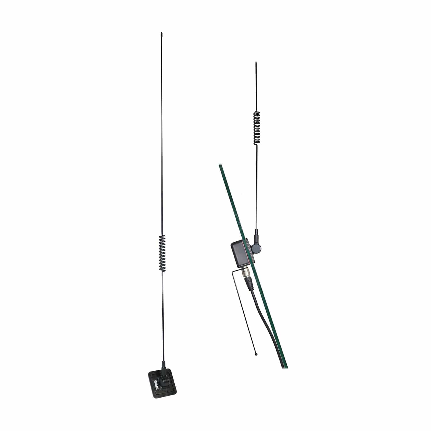 Tram 50-Watt Pretuned Dual-Band 150 MHz to 154 MHz VHF/450 MHz to 470 MHz UHF Amateur Radio Antenna Kit with Glass Mount and Cable