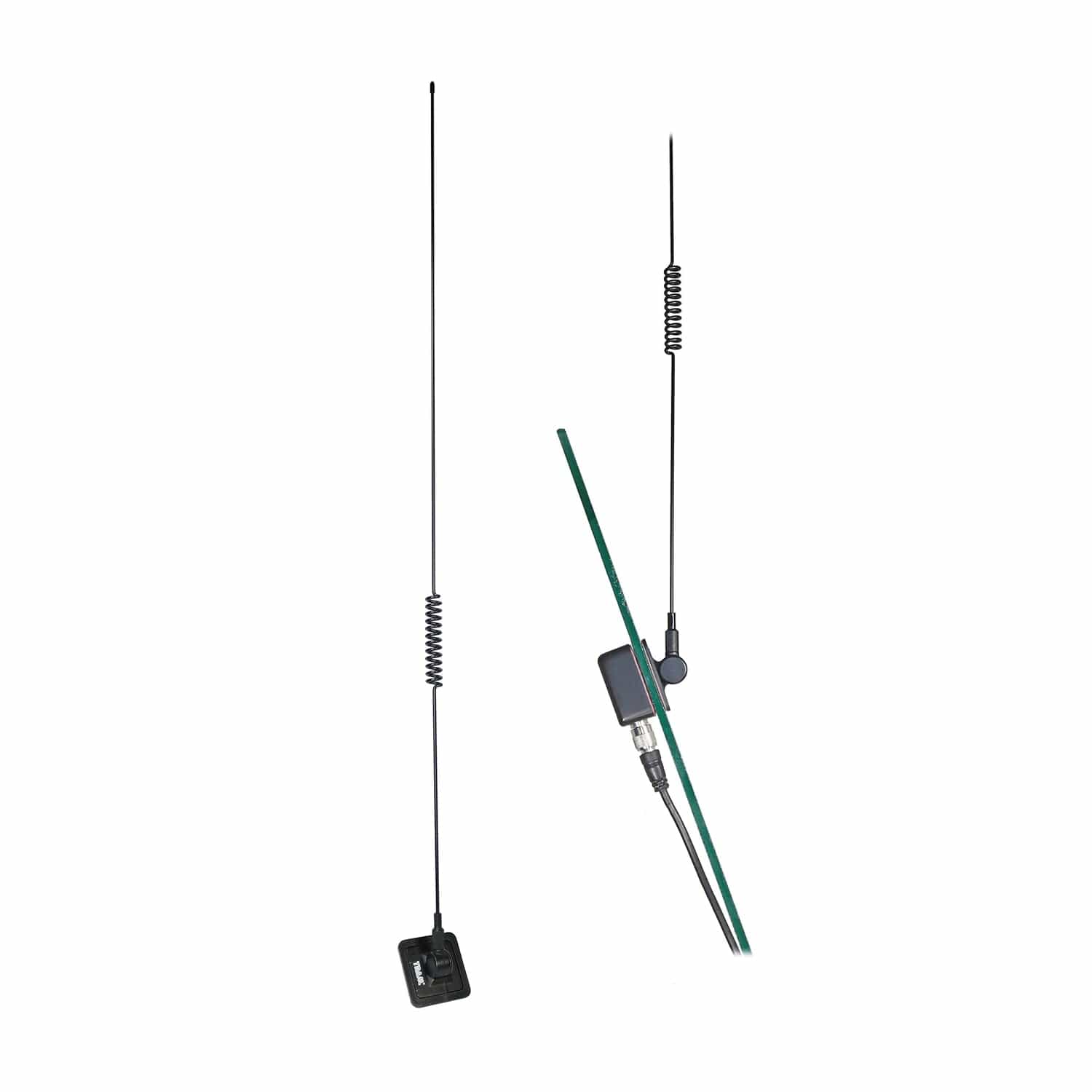 Tram CB/Weather-Band Glass-Mount Antenna with RG58/U Cable and PL-259 Connector