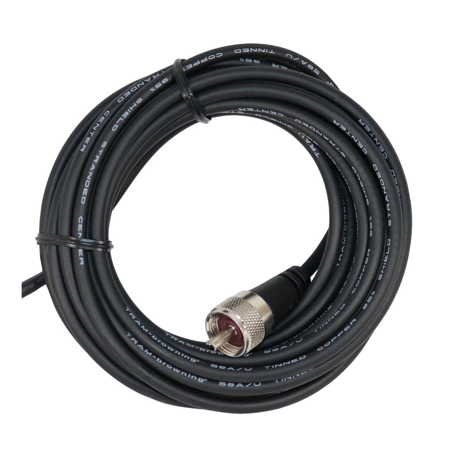 Tram 3-1/4-Inch Black Zinc NMO Magnet Mount with RG58 Coaxial Cable and UHF PL-259 Connector