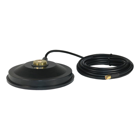 Tram 5-1/2-In. Black ABS NMO Magnet Mount with RG58 Coaxial Cable and SMA Connector