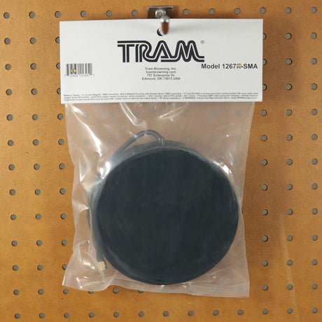 Tram 5-1/2-In. Black ABS NMO Magnet Mount with RG58 Coaxial Cable and SMA Connector