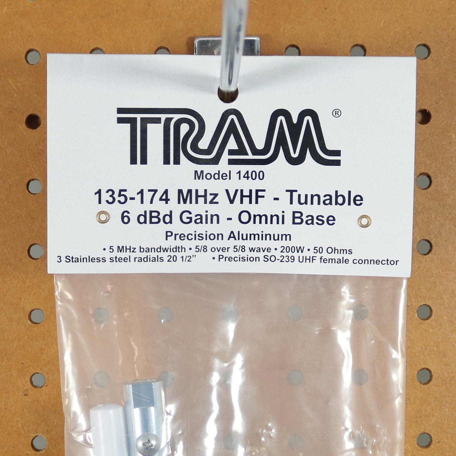 Tram 200-Watt 136 MHz to 174 MHz 6-dBd-Gain Aluminum Base Antenna with 50-Ohm UHF SO-239 Connector, 10 Feet