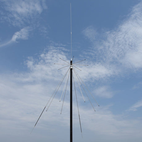 Tram 300-Watt/200 Watt Broad-Band Scanner 25 MHz to 1300 MHz Super Discone Stainless Steel Base Antenna with Added CB Transmit Bands