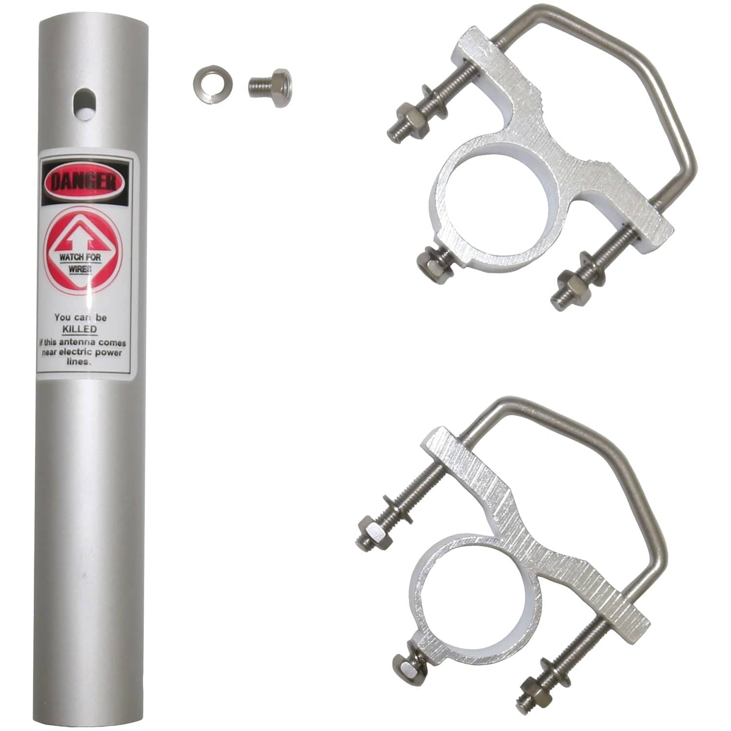 Tram Pre-Tuned 144 MHz–148 MHz VHF/430 MHz–460 MHz UHF Amateur Dual-Band Base Antenna with White Fiberglass, 1477