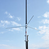 Tram 200-Watt Dual-Band 3-Section Fiberglass Base Antenna with 50-Ohm UHF SO-239 Connector, 17-Ft. Tall, Black