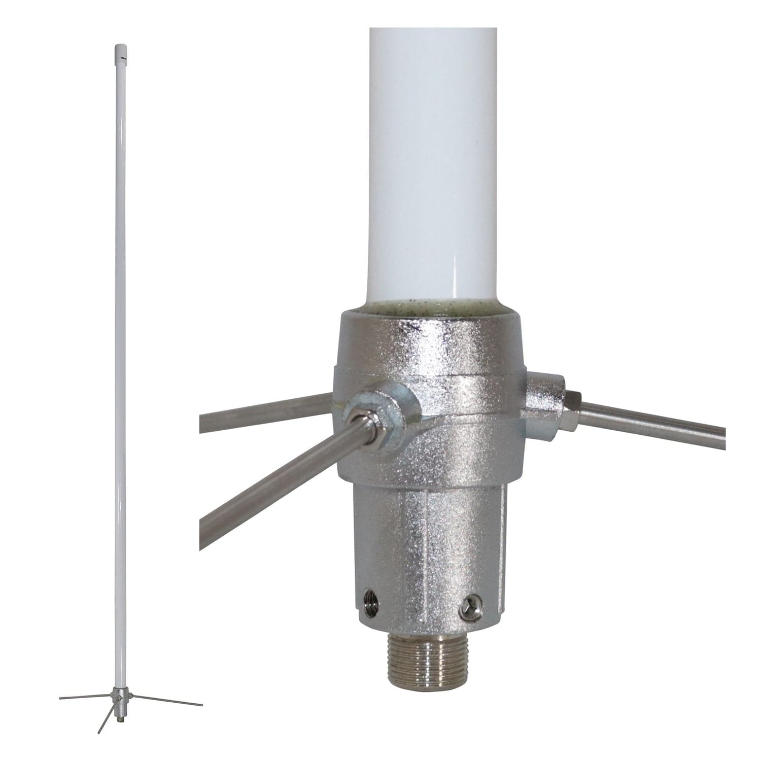 Tram 200-Watt Pretuned 400 MHz to 495 MHz UHF Fiberglass Base Antenna with 50-Ohm UHF SO-239 Connector, 39 In. Tall, Stainless Steel