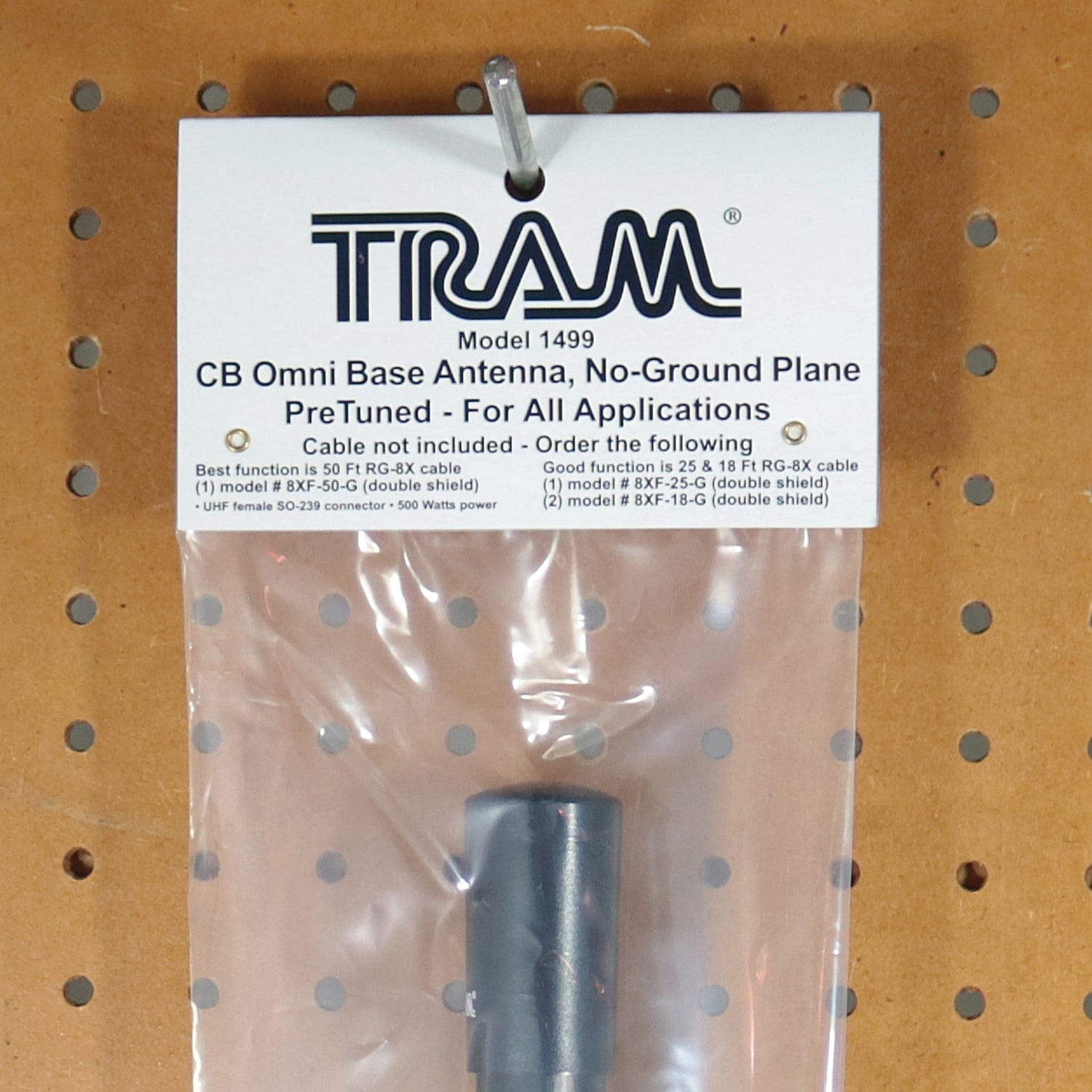 Tram 500-Watt 26 MHz to 30 MHz No-Ground Mini CB Base Antenna for Vehicle, Mast, or Attic Mounting, 1499
