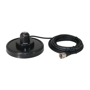 Tram 5-Inch Black Steel NMO Magnet Mount with RG58 Coaxial Cable and UHF PL-259 Connector