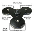 Tram 5-Inch Tri-Magnet CB Antenna Mount with Rubber Boots and 18-Foot RG58A/U Coaxial Cable