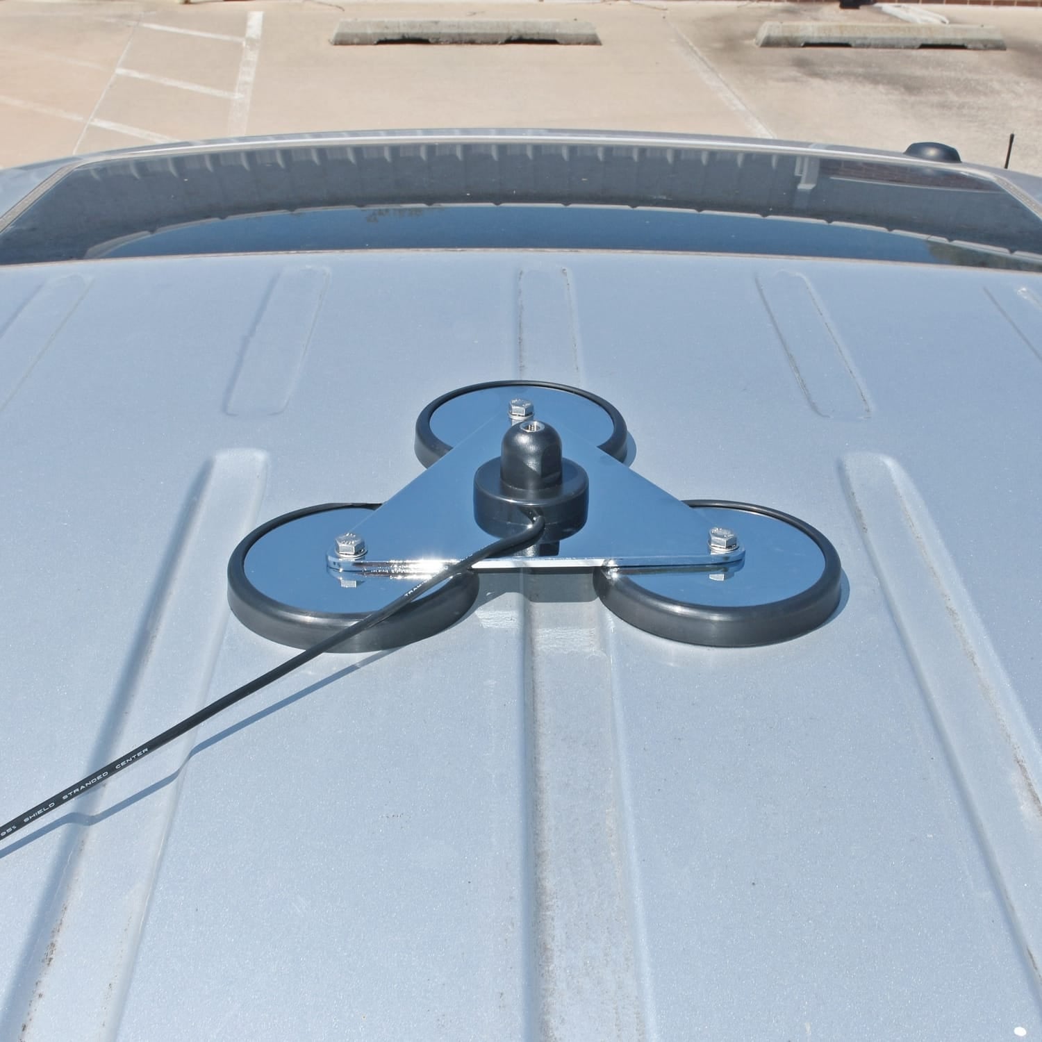 Tram 270 Super-Strong 12-3/4 In. Tri-Magnet CB Antenna Mount with 5-In. Magnets with Rubber Boots, 18-Ft. RG58 Tinned Copper Braid 95% Shield Cable