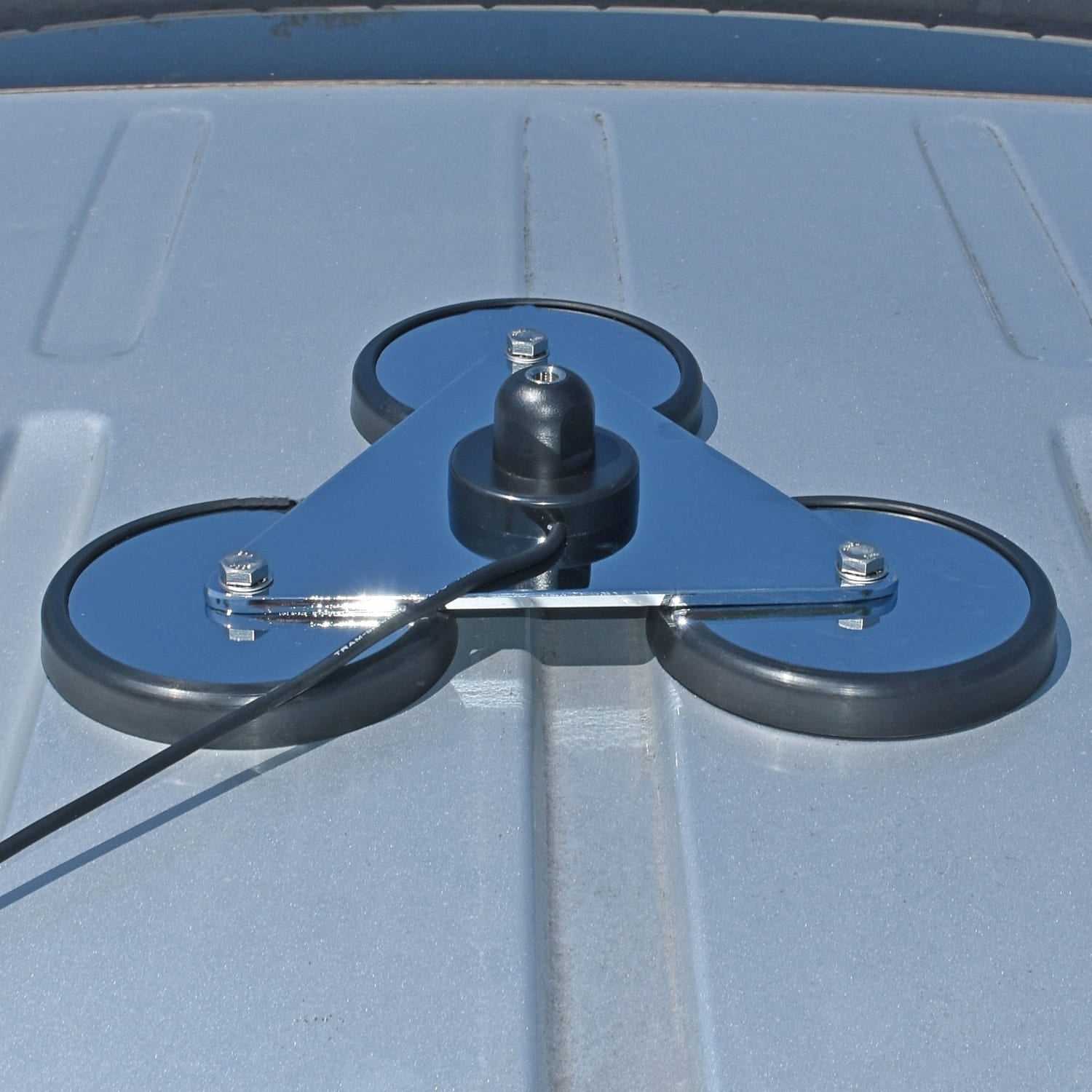Tram 270 Super-Strong 12-3/4 In. Tri-Magnet CB Antenna Mount with 5-In. Magnets with Rubber Boots, 18-Ft. RG58 Tinned Copper Braid 95% Shield Cable