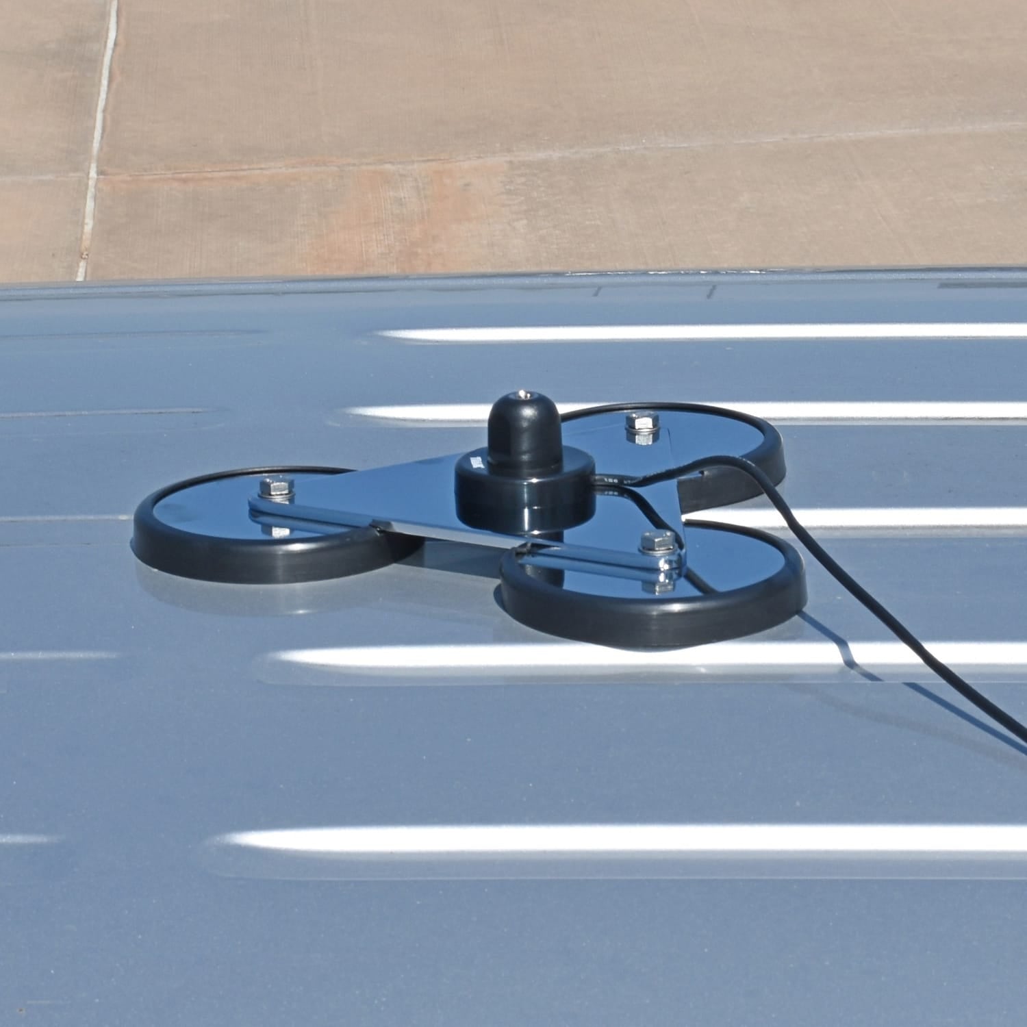 Tram 270 Super-Strong 12-3/4 In. Tri-Magnet CB Antenna Mount with 5-In. Magnets with Rubber Boots, 18-Ft. RG58 Tinned Copper Braid 95% Shield Cable