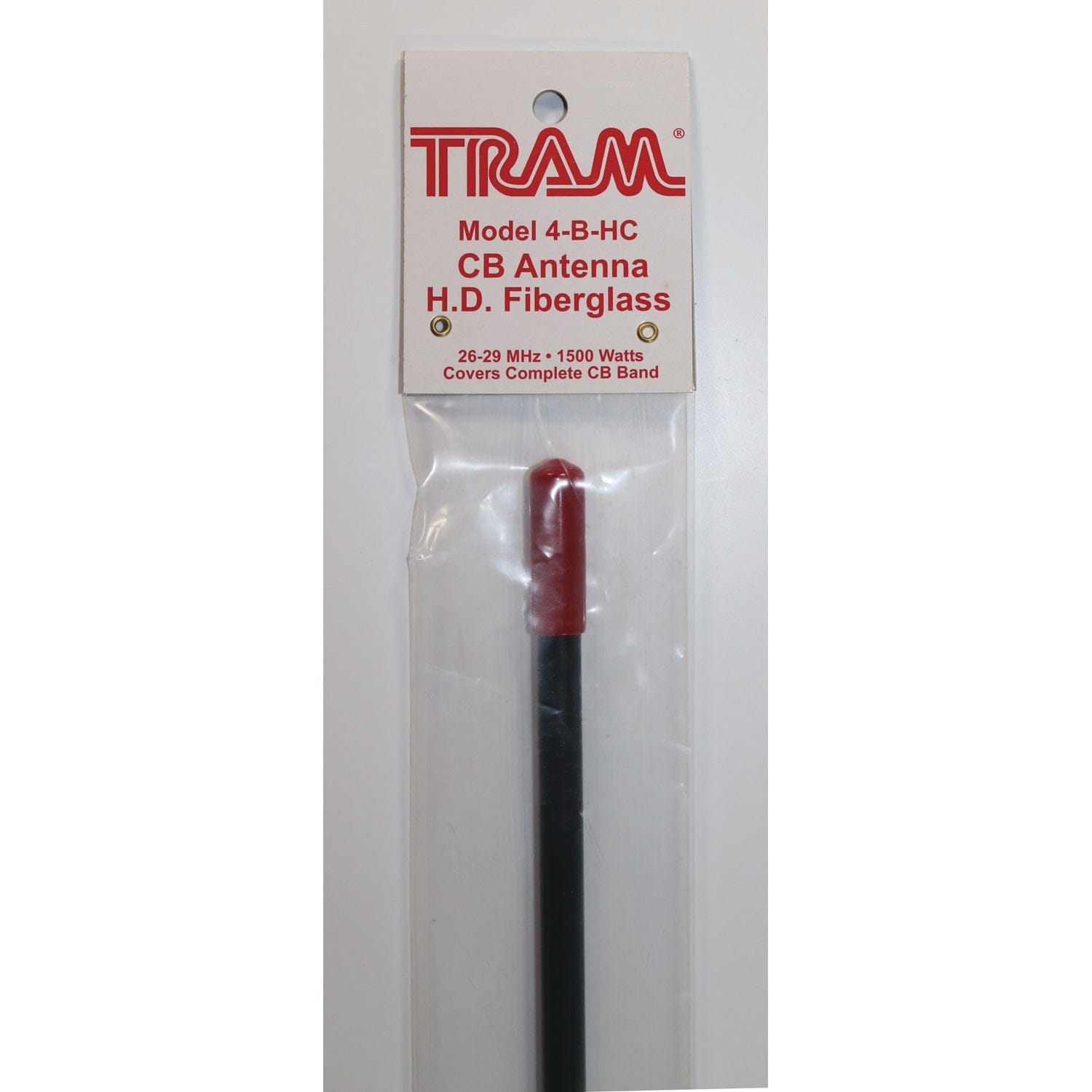Tram 1500-Watt 26-MHz to 29-MHz Fiberglass Whip CB AM/FM/SSB Antenna, 4 Ft., Black