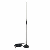 Tram Center-Load Stainless Steel Whip CB Magnet-Mount Antenna Kit with 3-1/2-In. Magnet and Cable