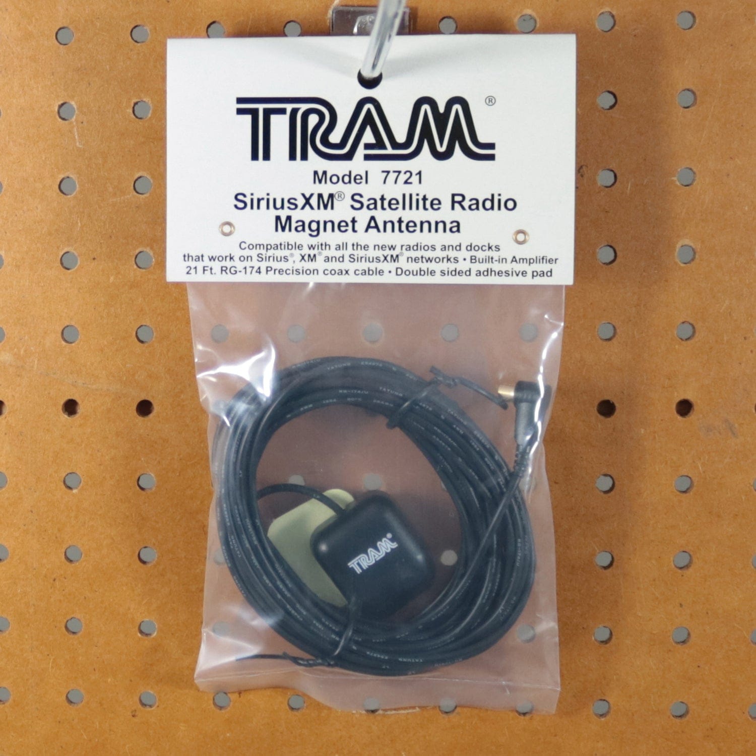 Tram Satellite Radio Magnet-Mount Antenna with RG174 Coaxial Cable and SMB-Female Connector