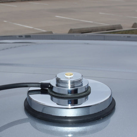 Browning 3-5/8-In. NMO Magnet Mount with Rubber Boot and Preinstalled UHF PL-259 Connector, Chrome