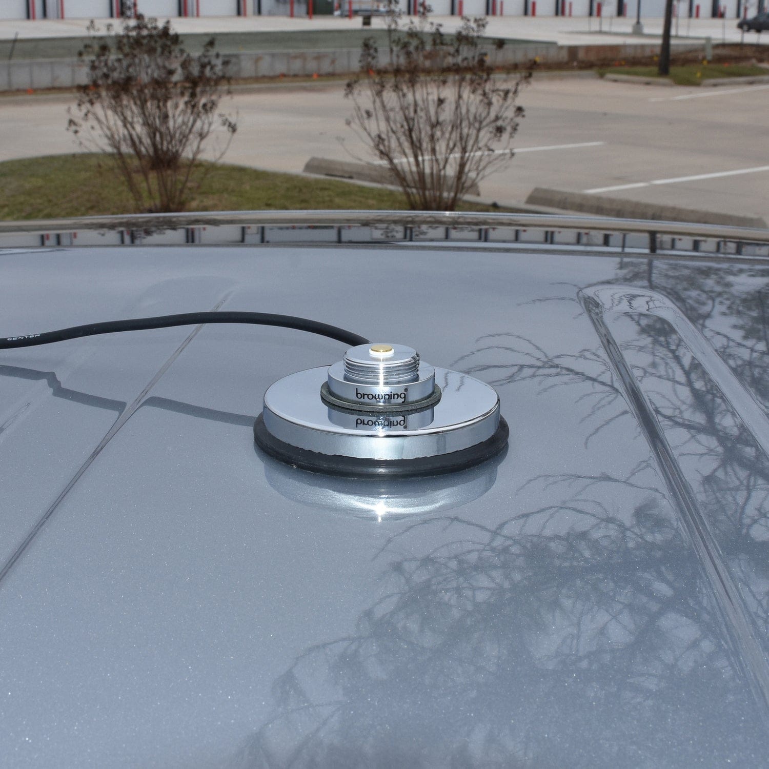 Browning 3-5/8-In. NMO Magnet Mount with Rubber Boot and Preinstalled UHF PL-259 Connector, Chrome