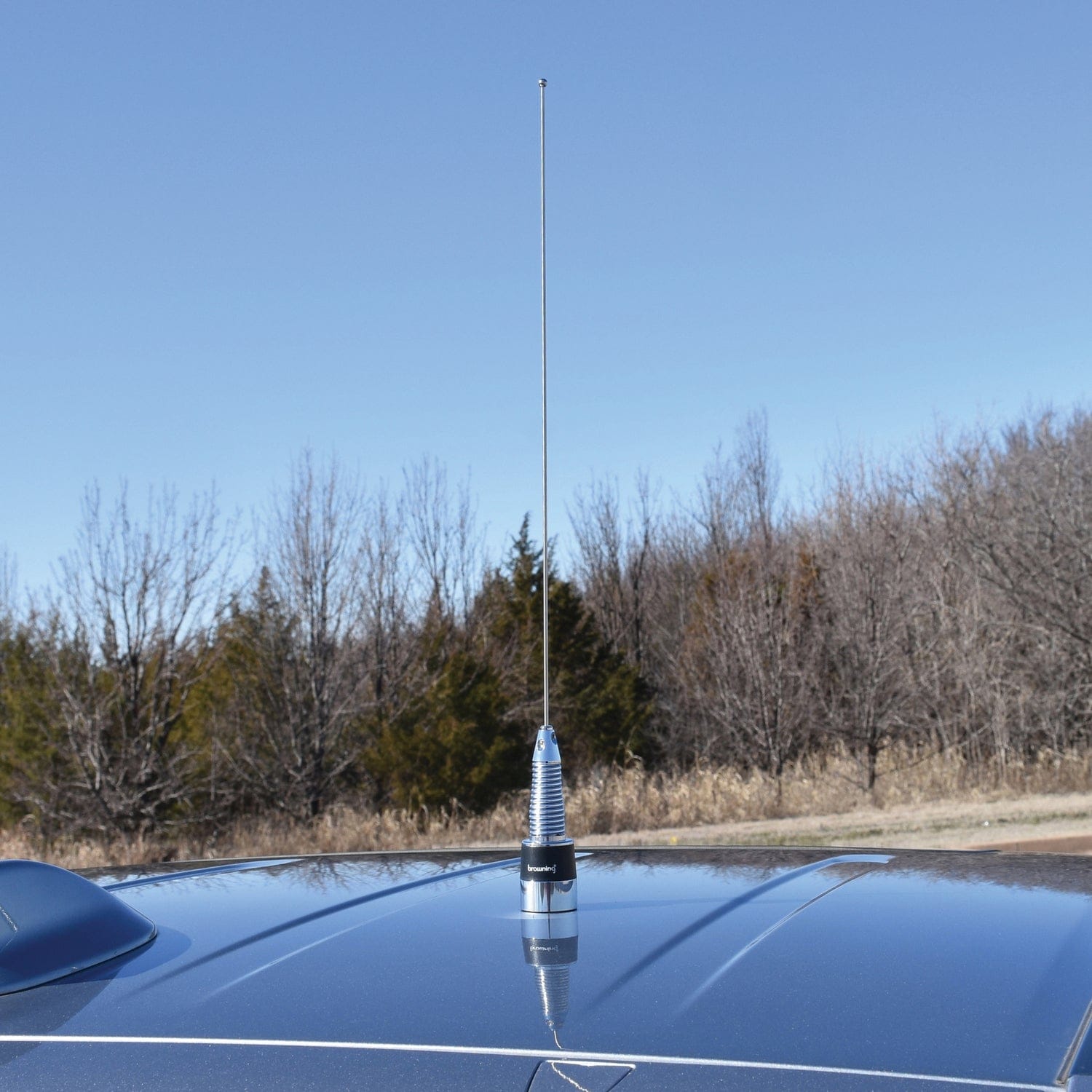 Browning 160-Watt Wide-Band 136 MHz to 174 MHz Unity-Gain Antenna with NMO Mounting, Stainless Steel