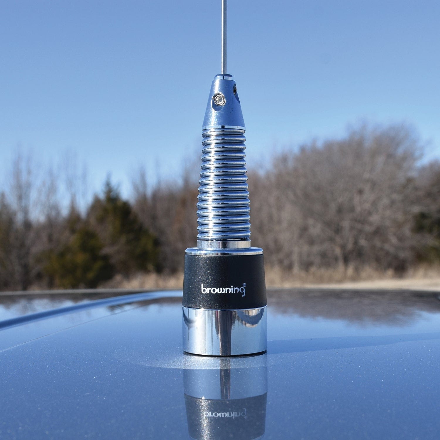 Browning 160-Watt Wide-Band 136 MHz to 174 MHz Unity-Gain Antenna with NMO Mounting, Stainless Steel