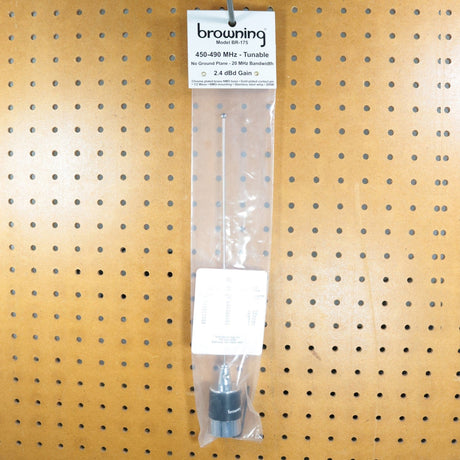 Browning 450 MHz to 490 MHz No Ground Plane UHF 2.4-dBd Gain 13-In. Tall Tunable NMO Antenna, 20-MHz Bandwidth, BR-175
